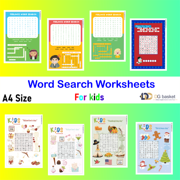 300+ Word Search Worksheet Bundle