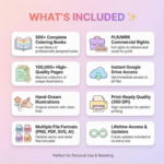 Coloring Pages Bundle Kids and Adults - Image 3