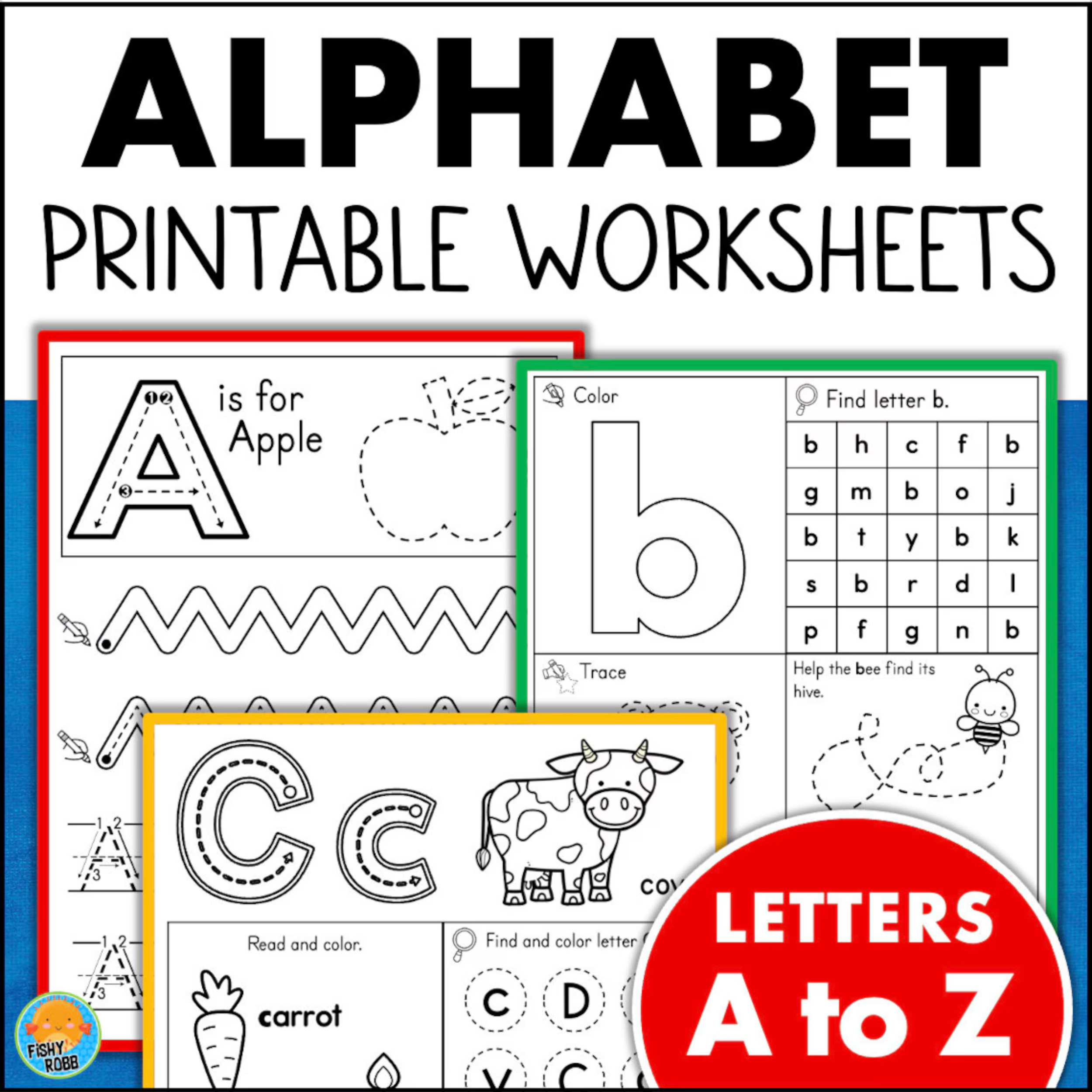 Alphabet Letters Printable Worksheets A to Z (3) Alphabet Letters Printable Worksheets - Image 1
