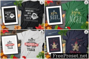 Christmas T-Shirt Designs Retro Bundle - Image 13