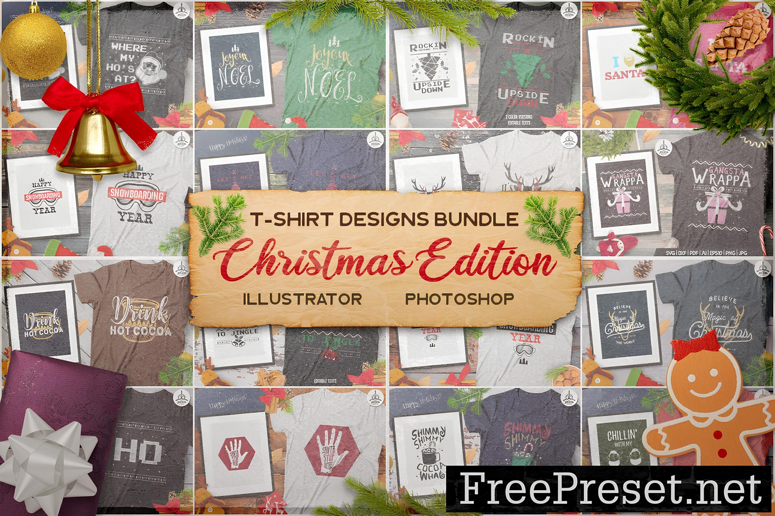 TU8ACF4-jgTCwOyURh Christmas T-Shirt Designs Retro Bundle - Image 1