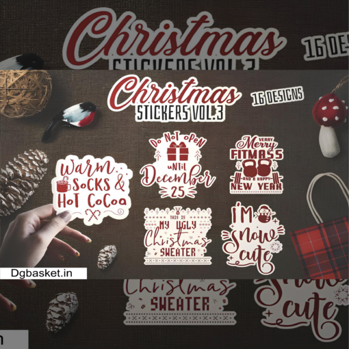 Christmas stickers bundle vol2