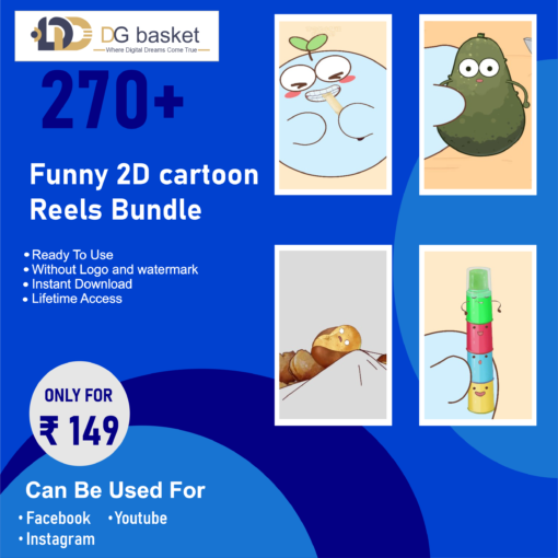 Funny 2d cartoon reels bundle