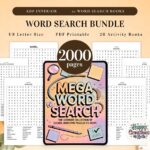 Word Search 2000+ Pages Bundle Printable
