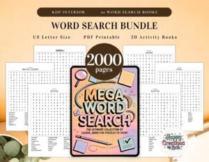 Word Search 2000+ Pages Bundle Printable