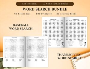 Word Search 2000+ Pages Bundle Printable - Image 6