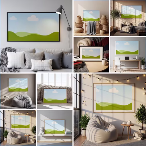 Alternative view of 200+ Canva Horizontal Frame Mockup Bundle