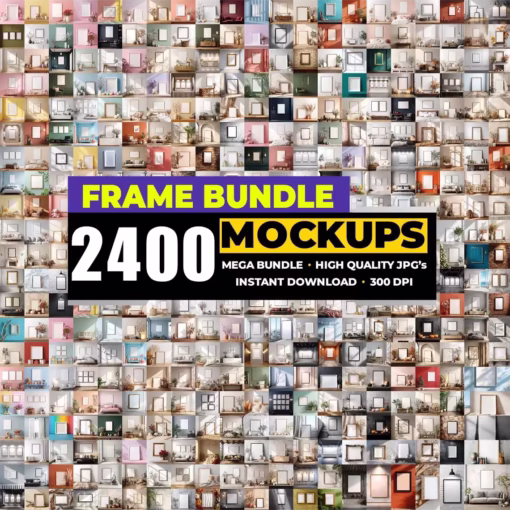 2400+ Frame Mockup Bundle Boho Interior Wall Art