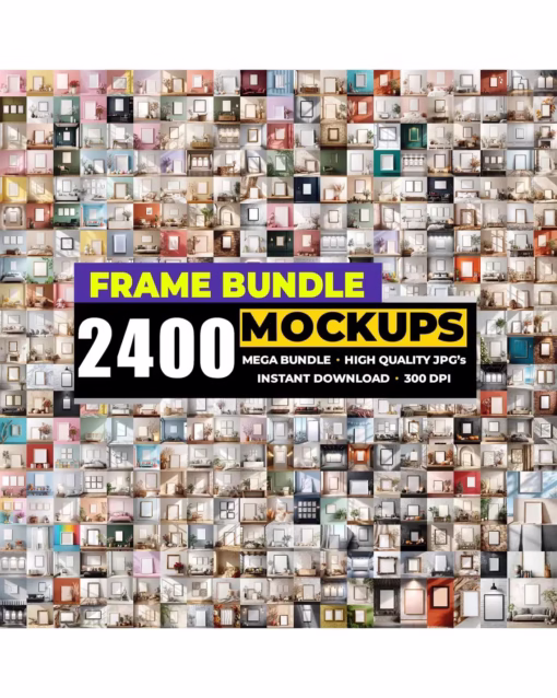 2400+ Frame Mockup Bundle Boho Interior Wall Art