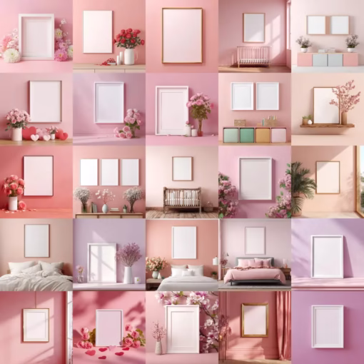 2400+ Frame Mockup Bundle Boho Interior Wall Art - Image 4