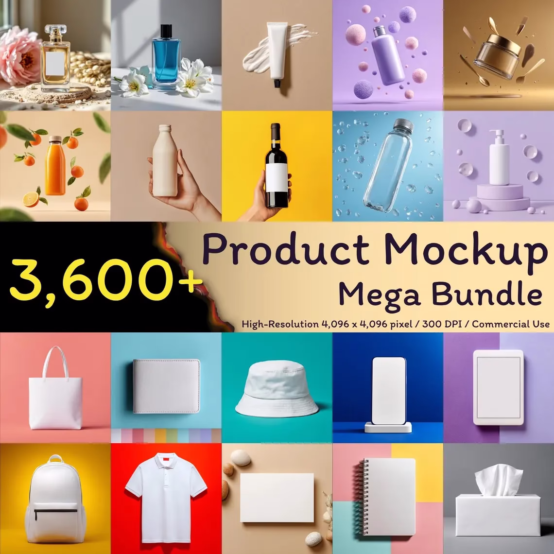 3,600+ Product Mockup Mega Bundle