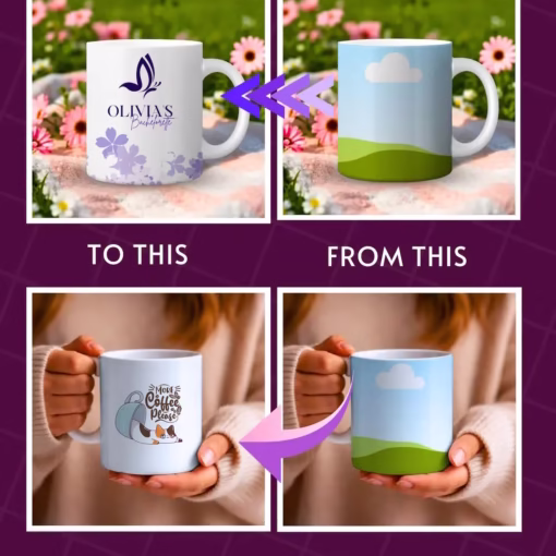 Alternative view of 55 Editable Mug Mockups Bundle Canva Templates