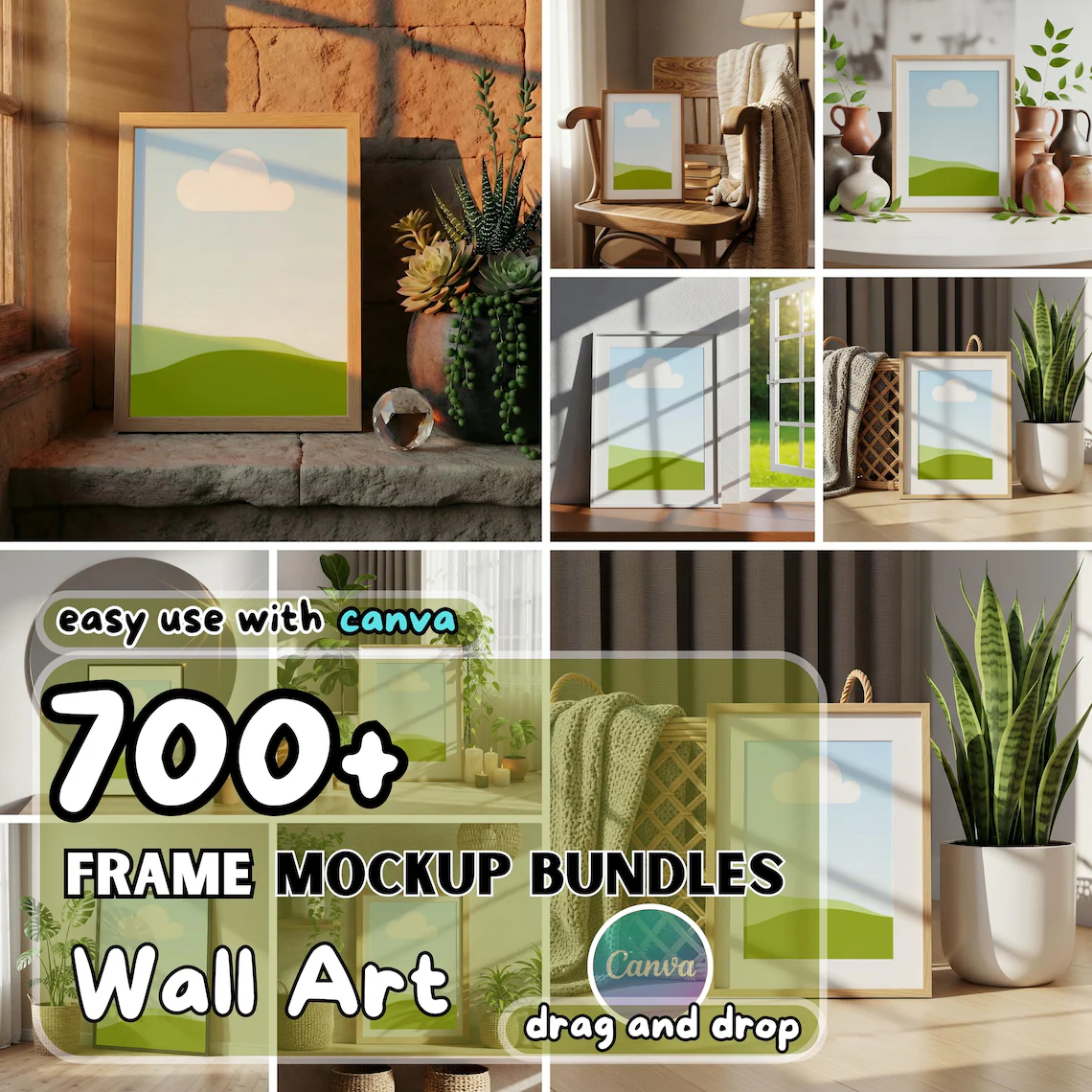 700+ Canva Horizontal Frame Mockup Bundle - Image 3