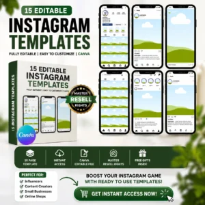Instagram Profile Mockups Canva Templates