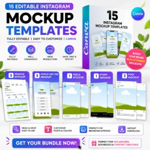 Instagram Mockup Template Editable Canva Templates