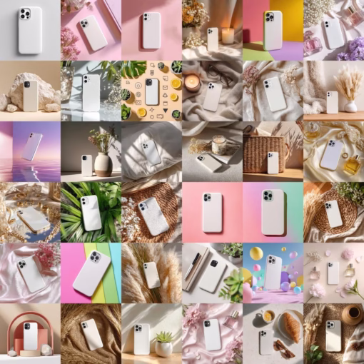 Alternative view of Phone case Mockup Bundle Realistic Smartphone JPEG
