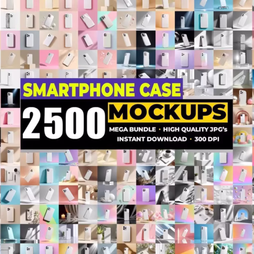 Phone case Mockup Bundle Realistic Smartphone JPEG