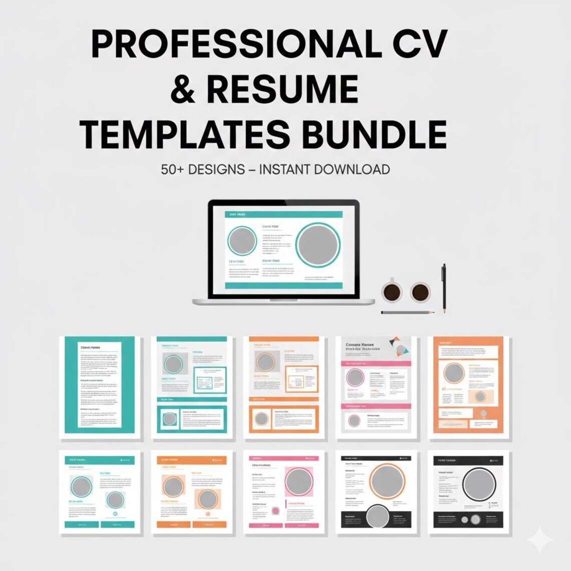 500+ Professional CV & Resume Templates Bundle - Image 4