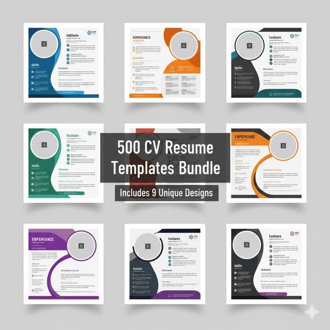 500+ Professional CV & Resume Templates Bundle - Image 3