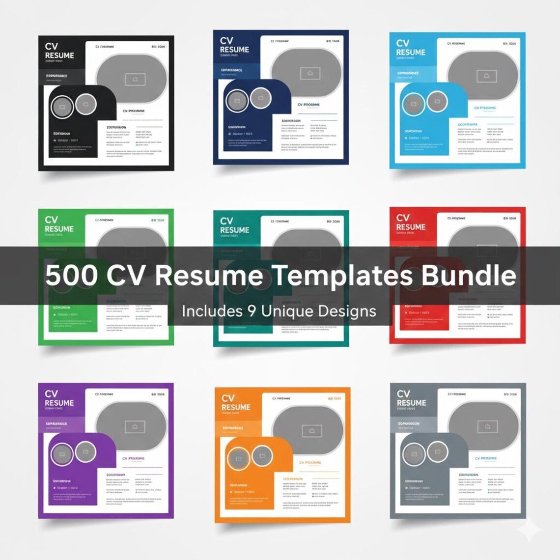 500+ Professional CV & Resume Templates Bundle - Image 6