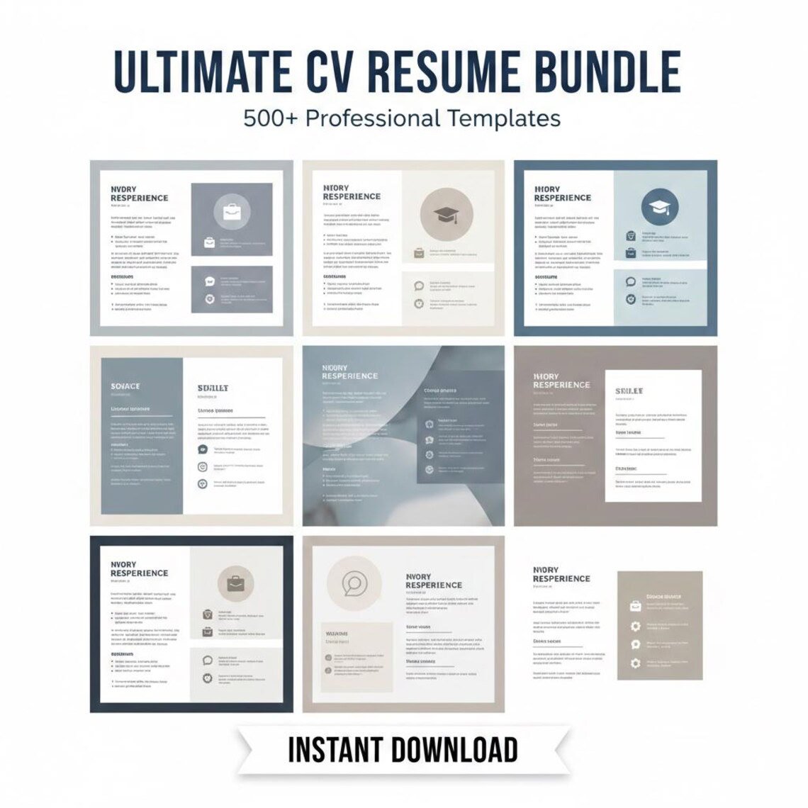 500+ Professional CV & Resume Templates Bundle - Image 5