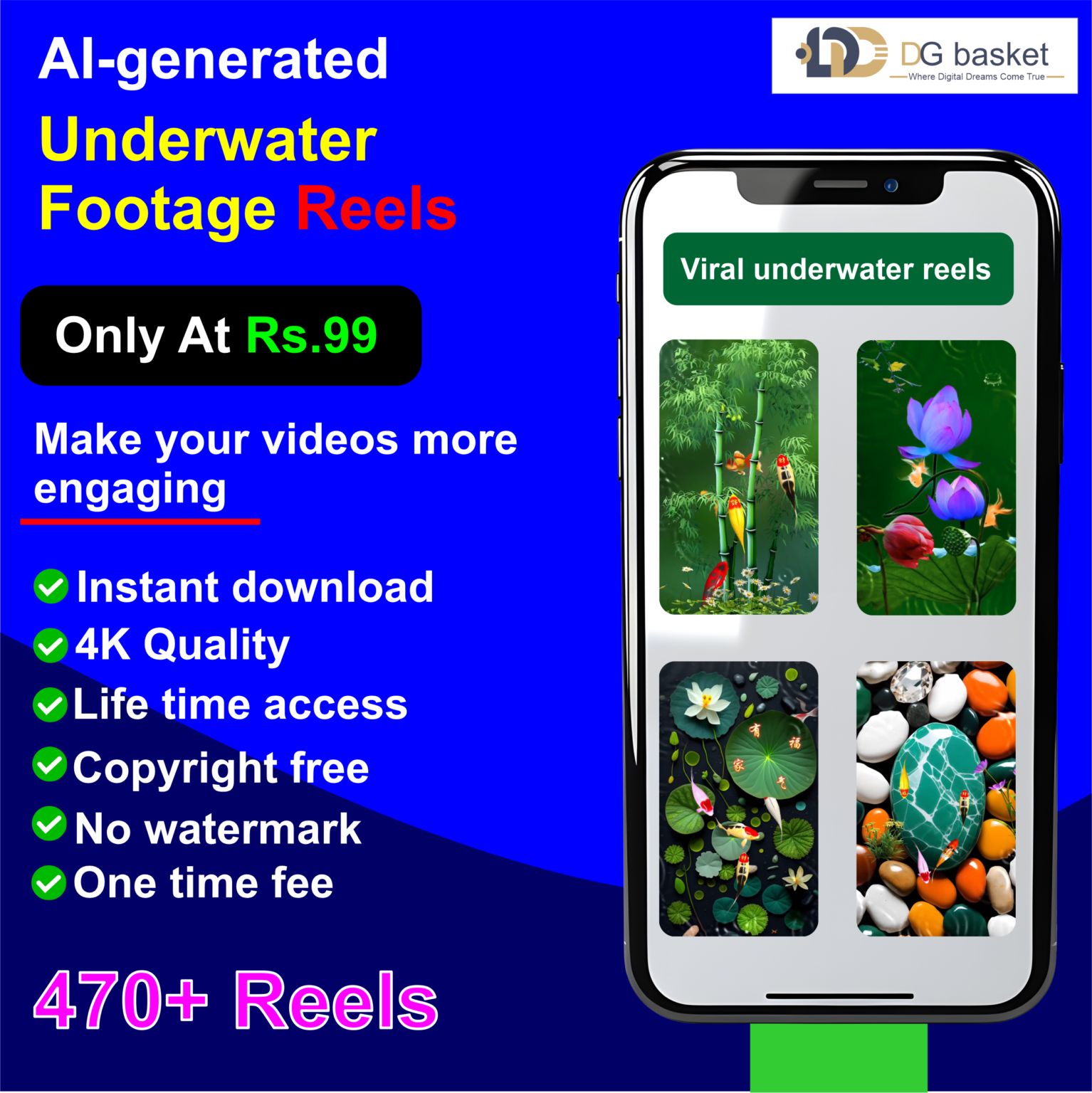 AI realistic under water reels bundle