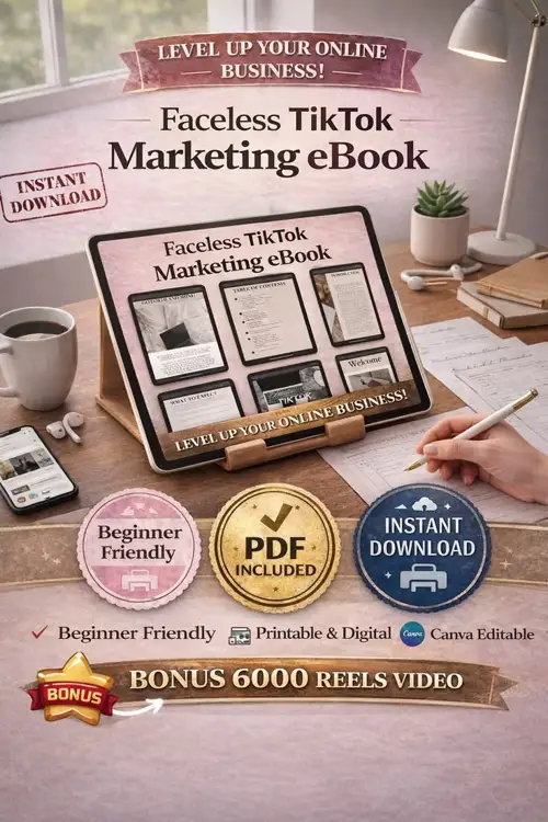Faceless TikTok marketing ebook