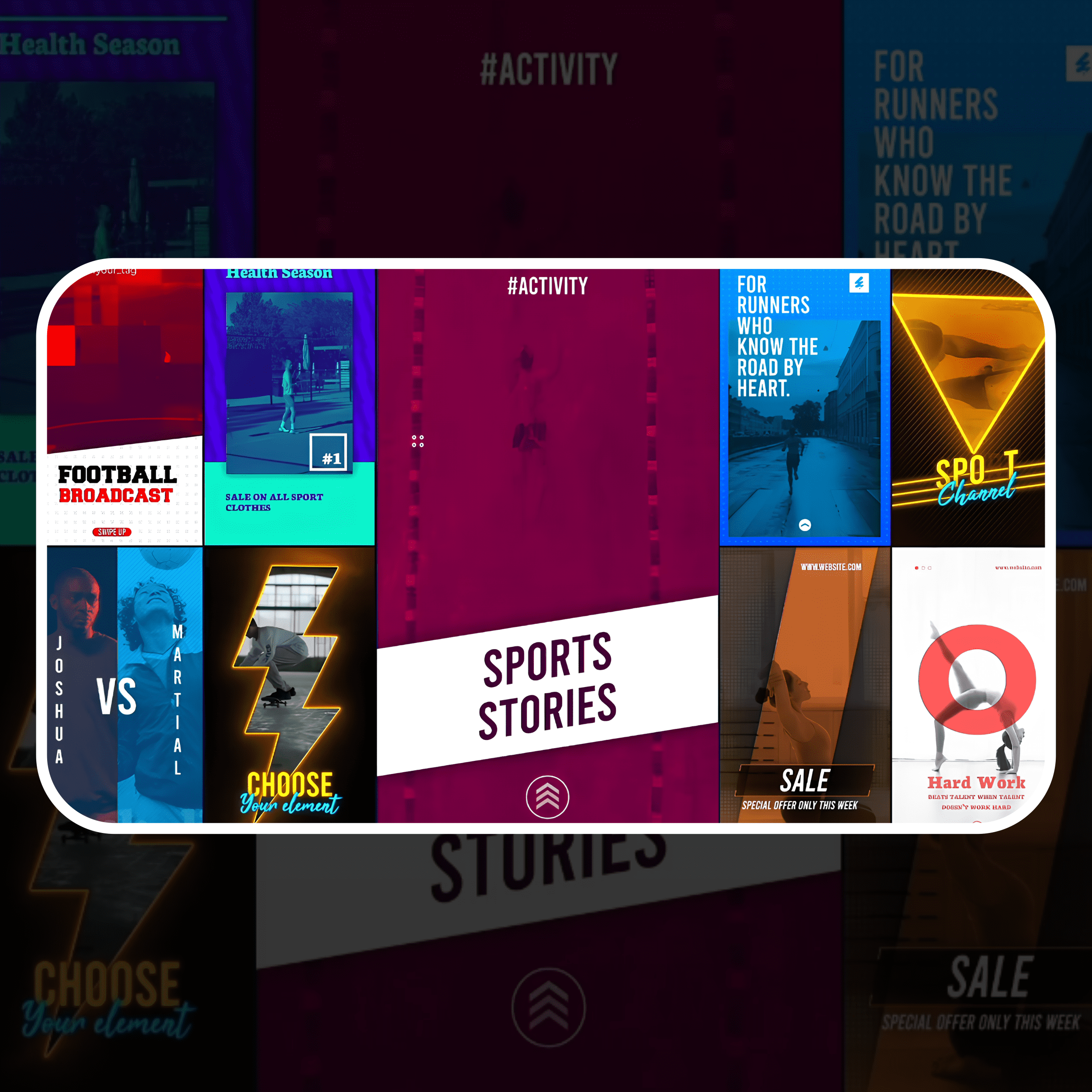Sports Social Media Stories for After Effects